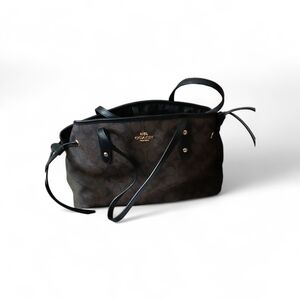 Coach Brown and Black Tote Bag